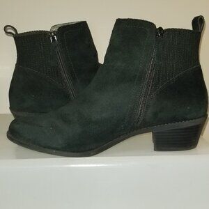 Vionic Booties Black Suede Sz 10